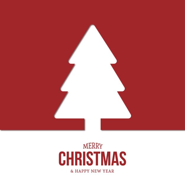 Fondo de árbol de Navidad moderno con diseño plano
