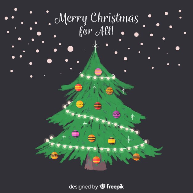 Fondo árbol navidad pizarra
