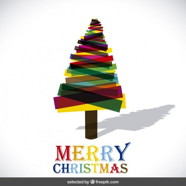 Fondo con el árbol de Navidad de rayas