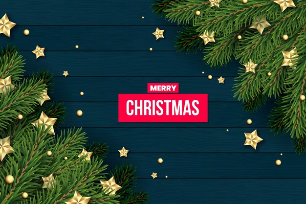 Fondo de árbol de navidad realista