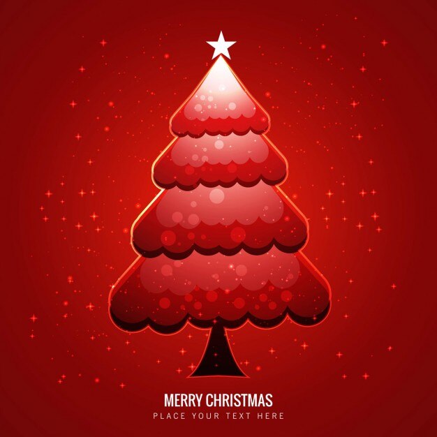 Fondo de árbol de navidad rojo
