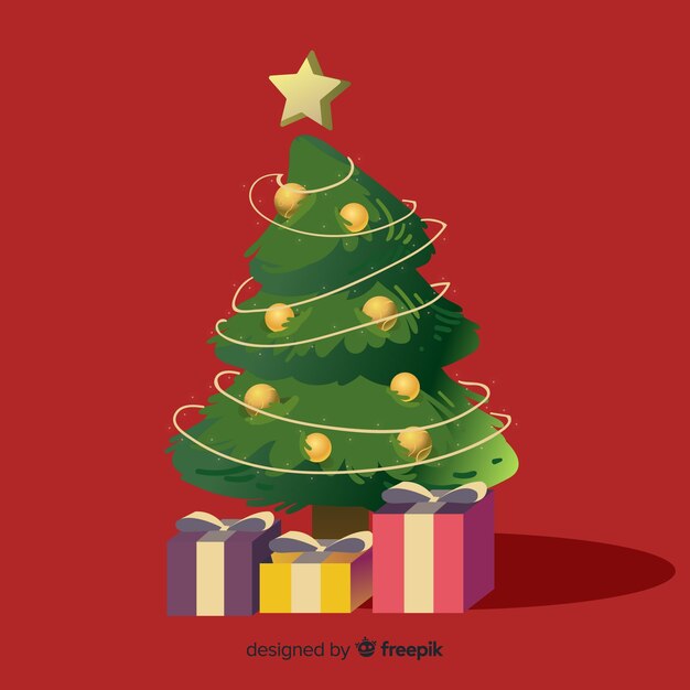 Fondo del árbol de Navidad
