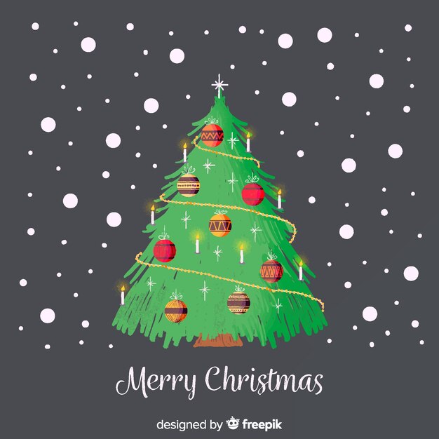 El fondo del árbol de Navidad
