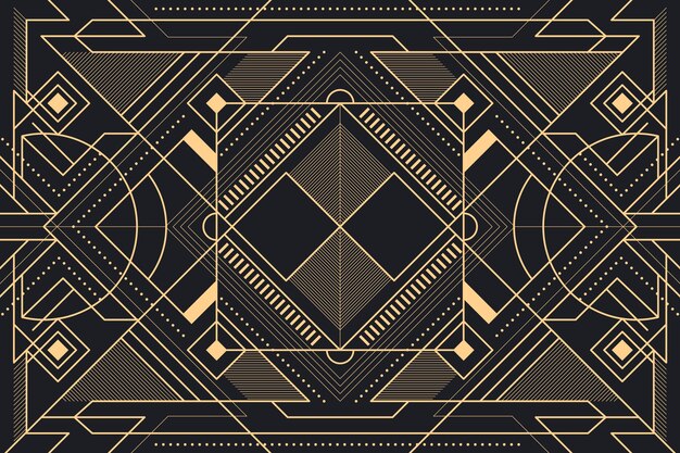 Fondo art deco de diseño plano