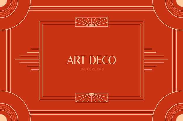 Fondo art deco de diseño plano