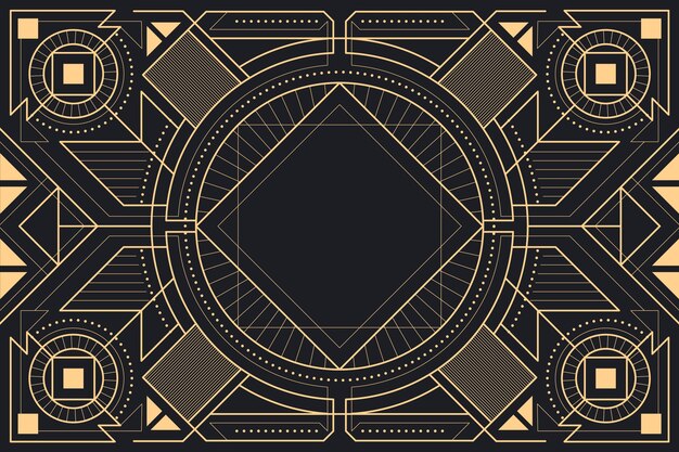 Fondo art deco de diseño plano