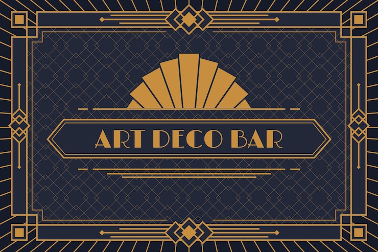 Vector gratuito fondo art deco premium de diseño plano