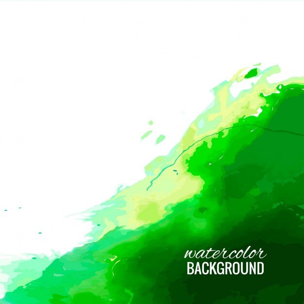 Fondo artístico con acuarela verde