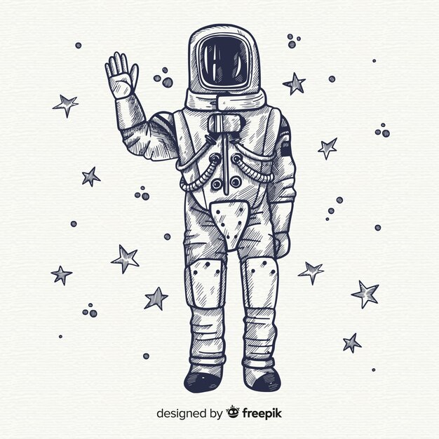 Fondo de astronauta en el espacio
