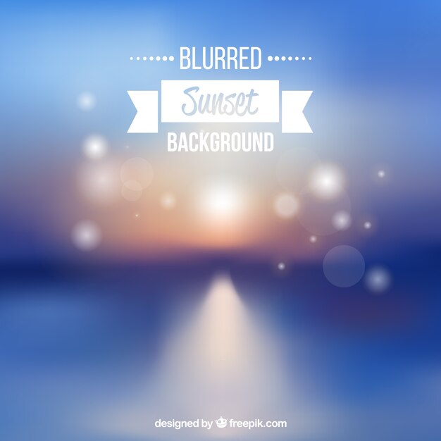 Fondo de atardecer borroso con efecto bokeh