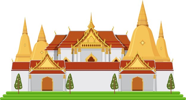 Fondo de atracción turística icónica de Tailandia