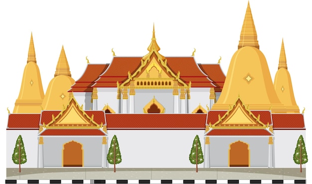 Fondo de atracción turística icónica de Tailandia