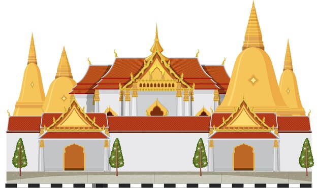 Fondo de atracción turística icónica de Tailandia