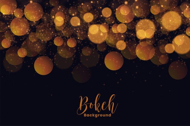 Fondo atractivo bokeh vacaciones en efecto de luz dorada