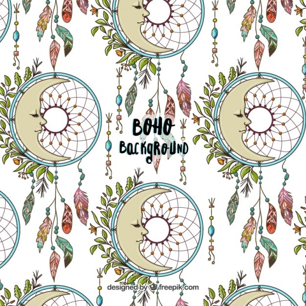 Fondo de atrapasueños de estilo boho