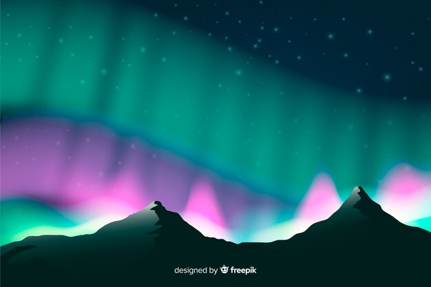 Fondo aurora boreal