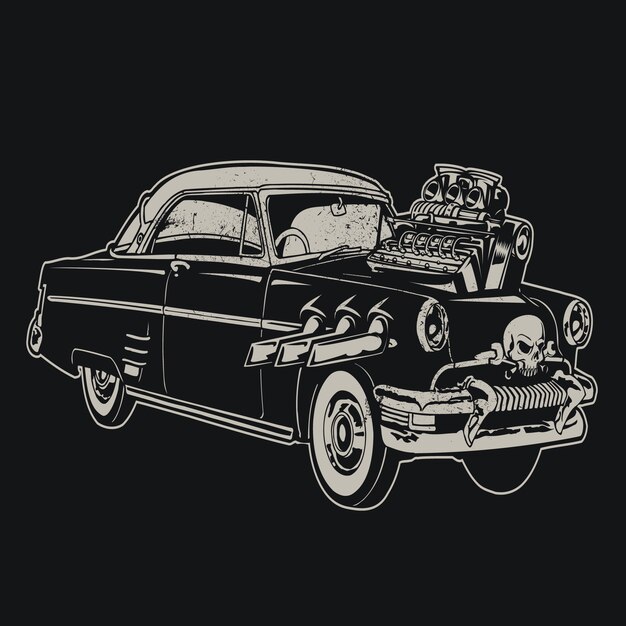 Fondo de automóviles antiguos