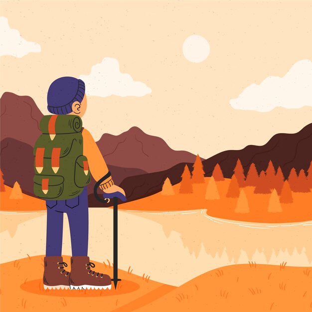 Fondo de aventura dibujado a mano
