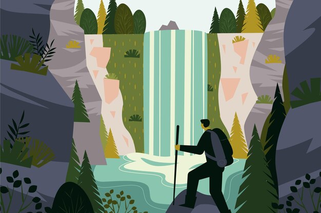 Fondo de aventura plana