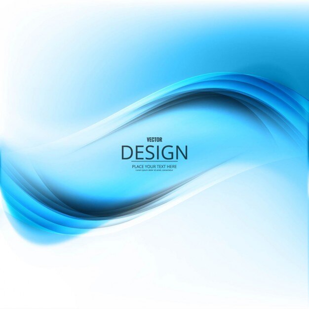 Fondo azul abstracto con suaves formas onduladas