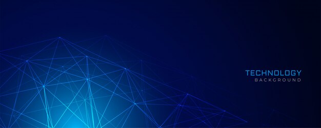 Fondo azul abstracto de la tecnología de la malla de alambre de la red