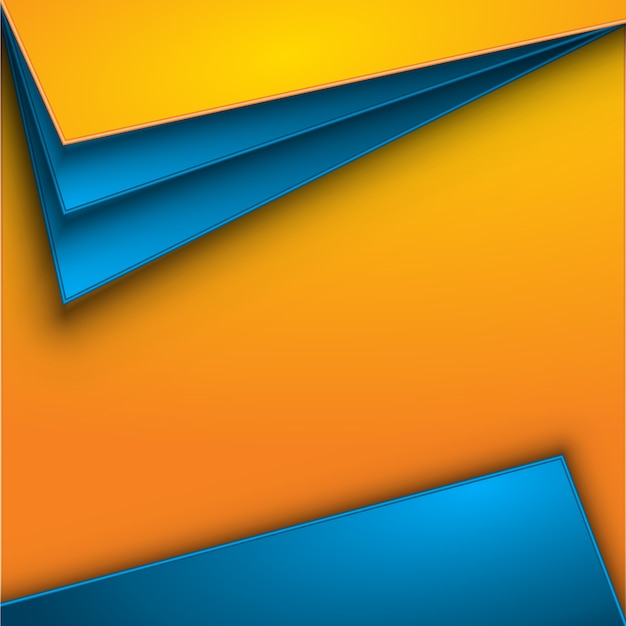 Vector gratuito fondo azul y amarillo geométrico