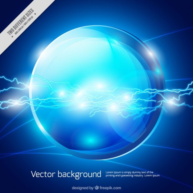 Vector gratuito fondo azul brillante con esfera