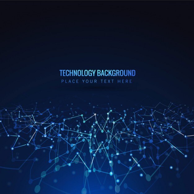 Fondo azul brillantes de tecnología