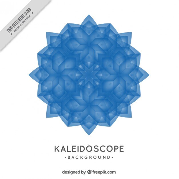 Fondo azul con caleidoscopio