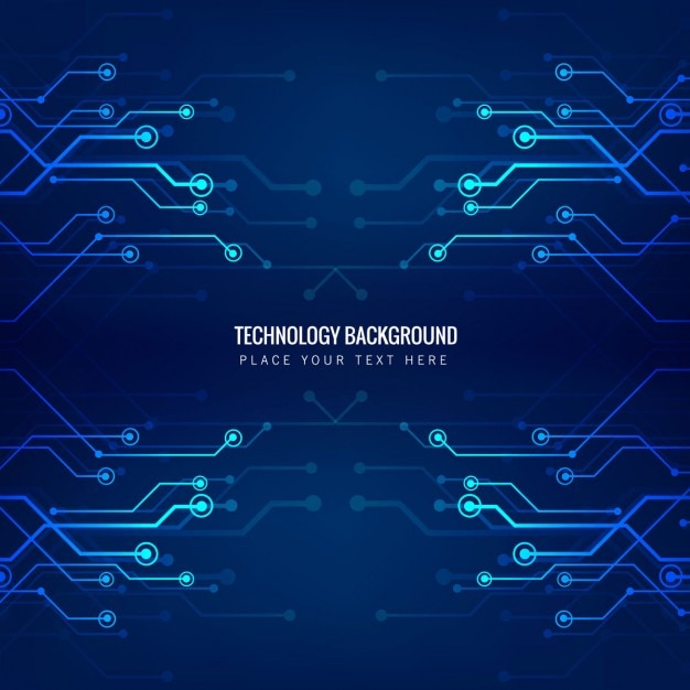 Fondo azul de circuito 