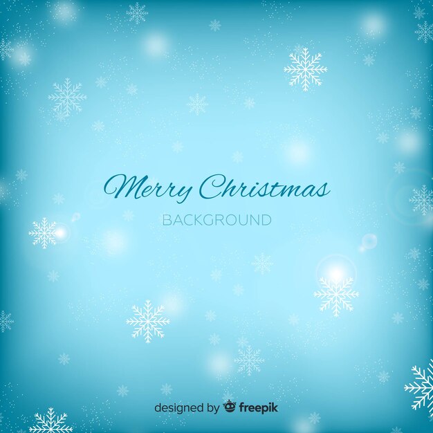 Fondo azul claro borroso de navidad