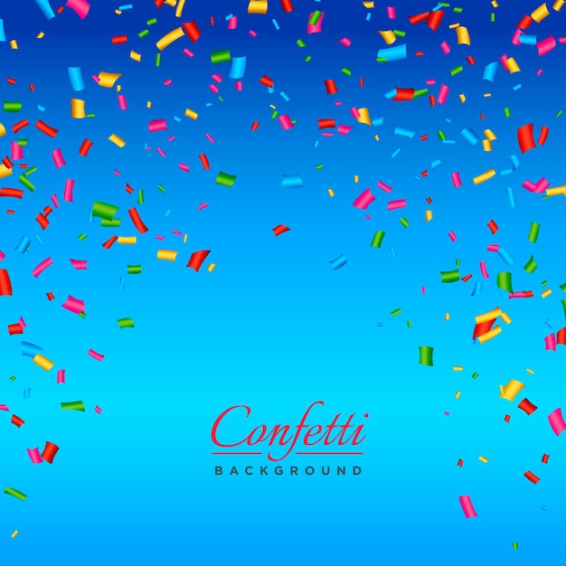 Fondo azul de confeti