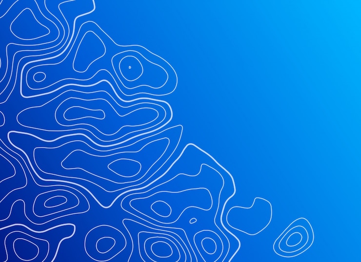 Vector gratuito fondo azul con contorno topográfico