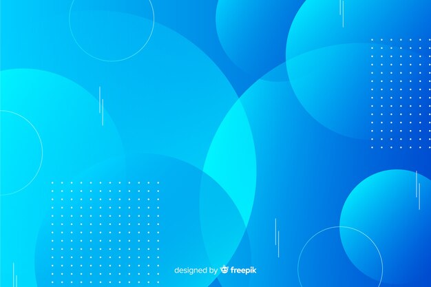 Fondo azul degradado de formas geométricas