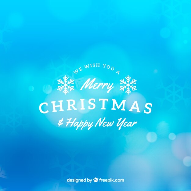 Fondo azul desenfocado navideño 