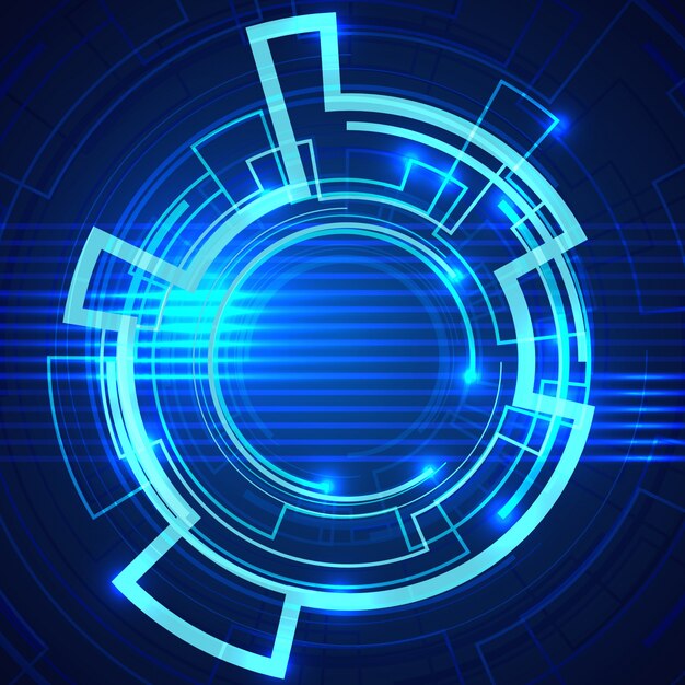 Fondo azul con diseño tecnológico