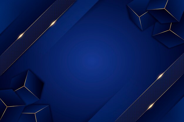 Fondo azul y dorado de lujo