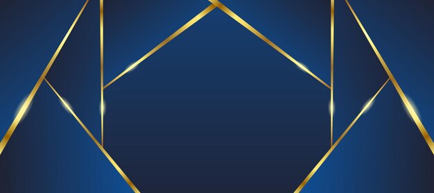Fondo azul y dorado de lujo