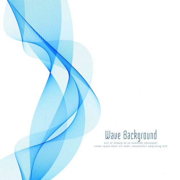 Fondo azul elegante abstracto del diseño de la onda