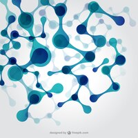 Vector gratuito fondo azul de la estructura de adn