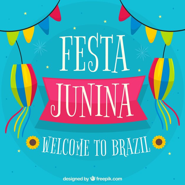Fondo azul para festa junina