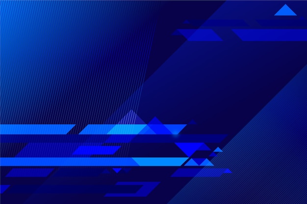 Fondo azul futurista abstracto con líneas brillantes