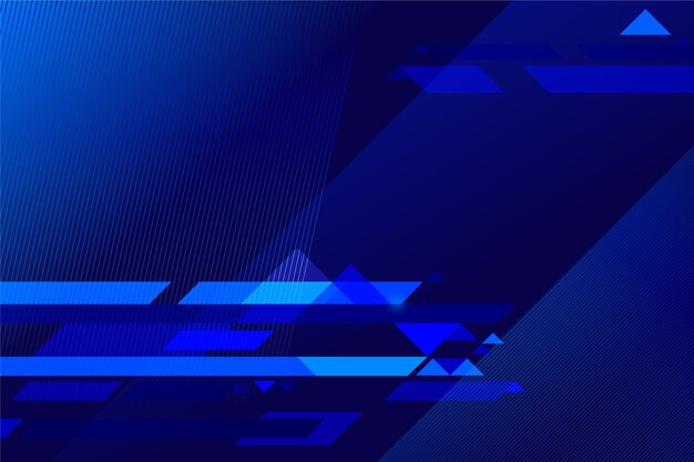 Fondo azul futurista abstracto con líneas brillantes