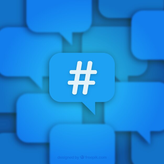 Fondo azul de hashtag