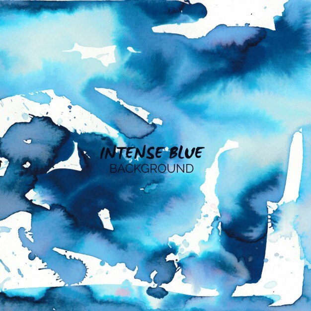 Fondo azul intenso de acuarela