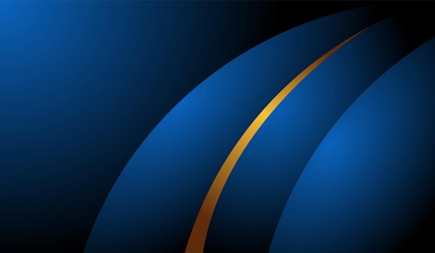Fondo azul de lujo degradado oscuro diseño abstracto oro moderno