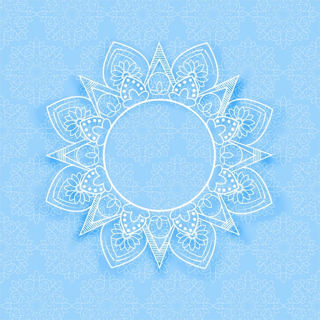 Fondo azul de  mandala