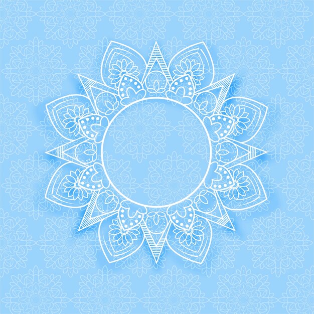 Fondo azul de  mandala