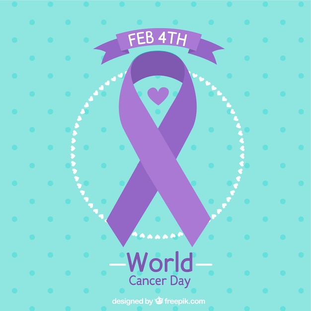 Fondo azul y morado para el día mundial contra el cáncer