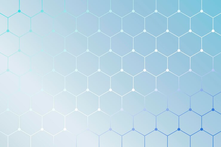 Vector gratuito fondo azul con motivos geométricos de panal